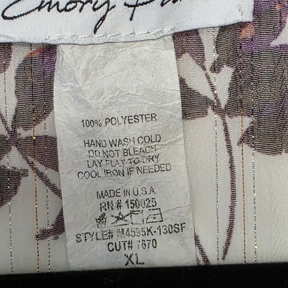 Emory Park Sheer Floral Kimono - Floral with Shimmery Threads - Picture 4 of 4